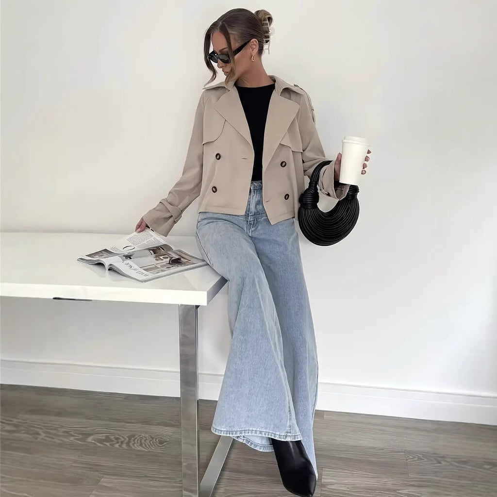 Designer Lapel Fashionable And Versatile Outerwear