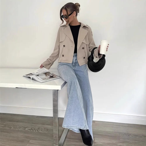 Designer Lapel Fashionable And Versatile Outerwear