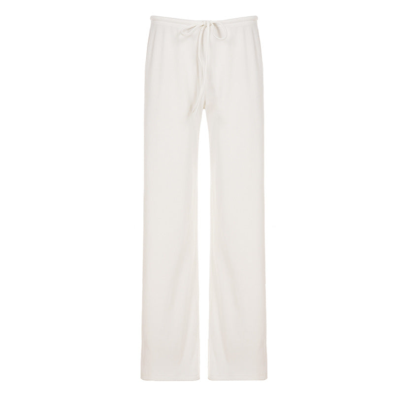 AutumnWinter Minimalist Effortless Drapey Loose Wide-Leg Pants